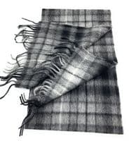 Monochrome Buchanan Tartan Scarf | Highland Tweed