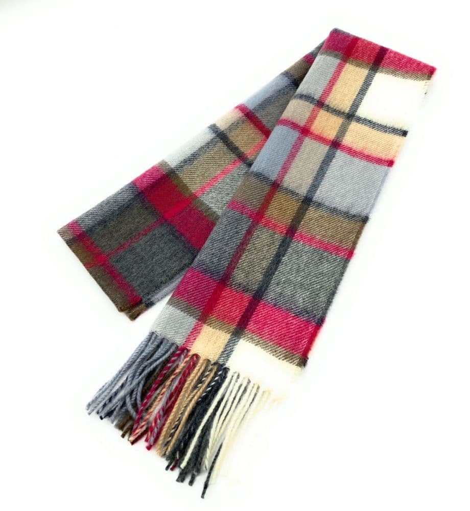 Old Town Mulberry Pure Lambswool Unisex Scarf - Made in Scotland