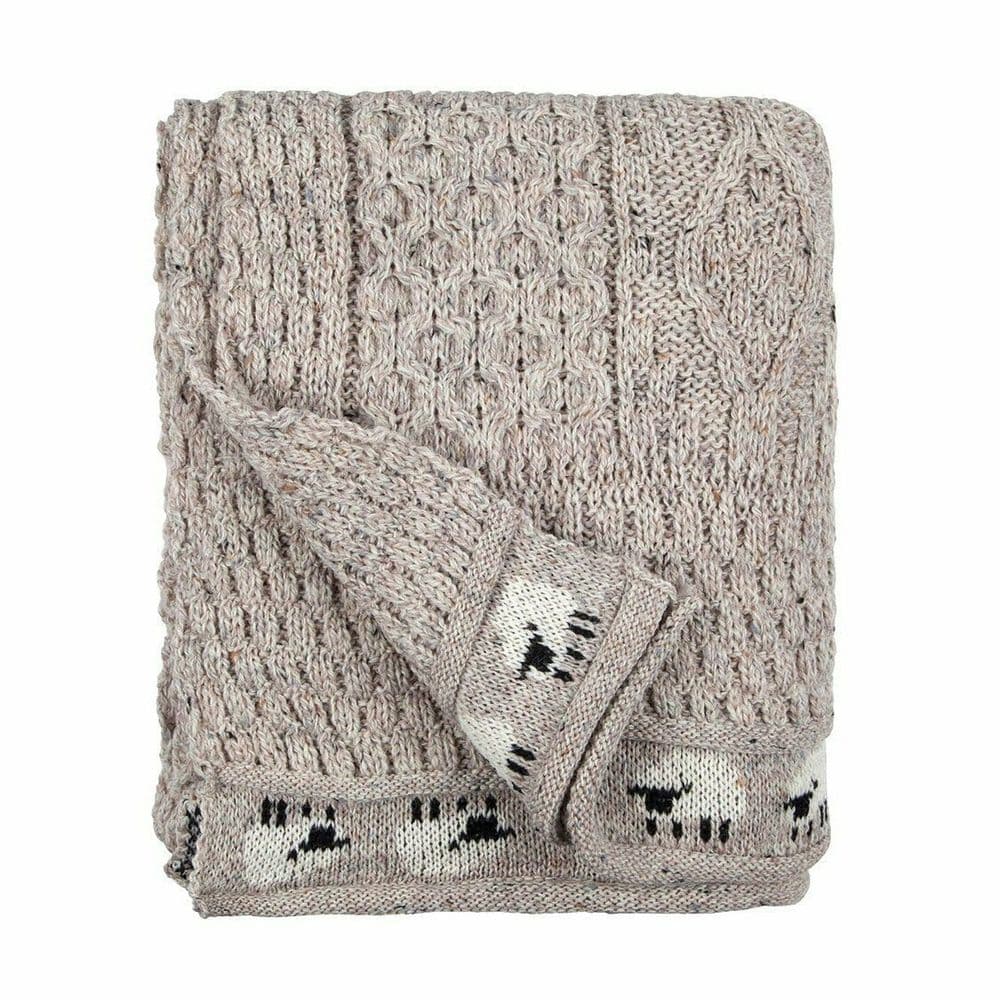 Pure British Aran Wool Skiddaw Sheep Throw/Blanket