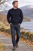 Navy Guernsey Jumper | Pure British Wool
