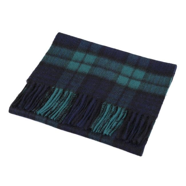 Pure Cashmere Black Watch Tartan Scarf