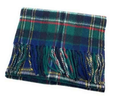 Pure Cashmere Scott Green Tartan Scarf