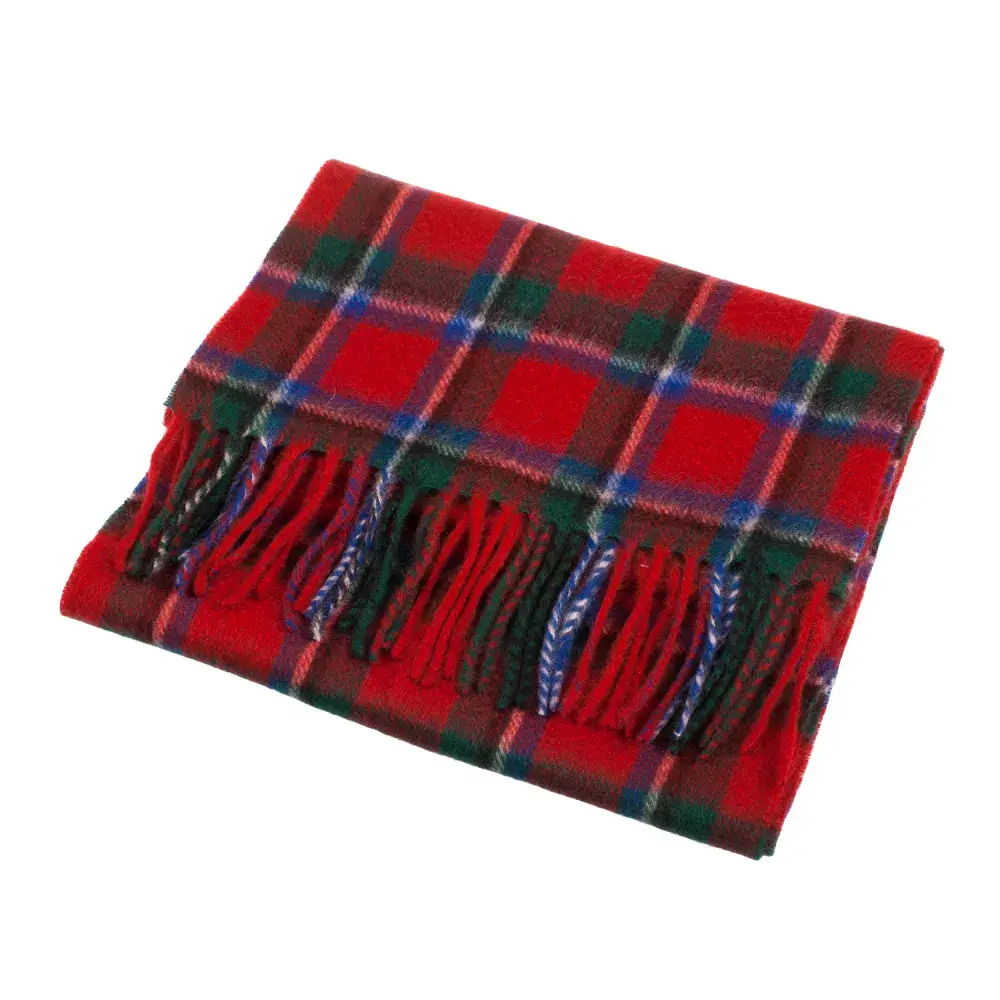 Pure Cashmere Sinclair Red Tartan Scarf