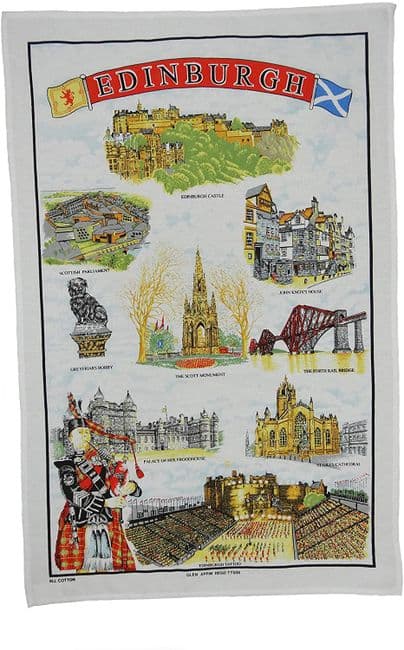 Pure Cotton Edinburgh Tea Towel