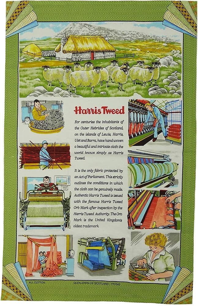 Pure Cotton Harris Tweed Tea Towel