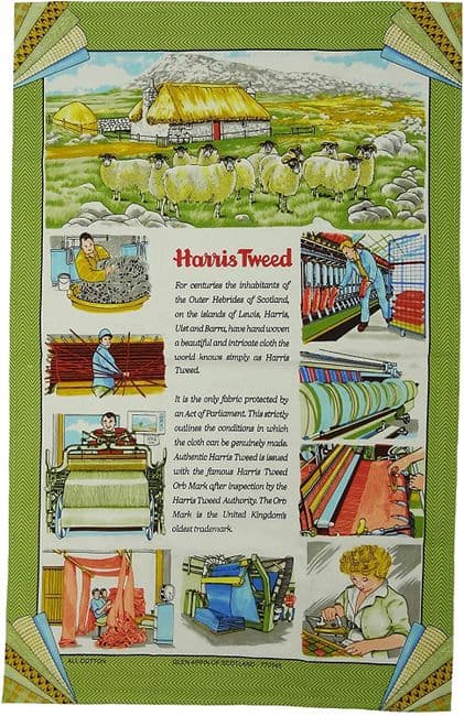 Pure Cotton Harris Tweed Tea Towel