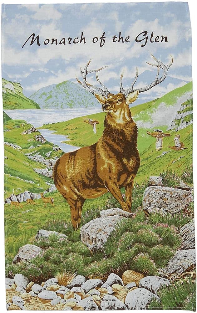 Pure Cotton Monarch of The Glen Tea Towel