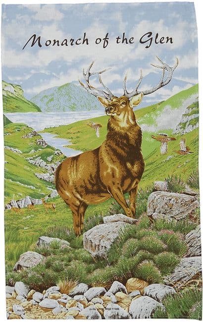 Pure Cotton Monarch of The Glen Tea Towel