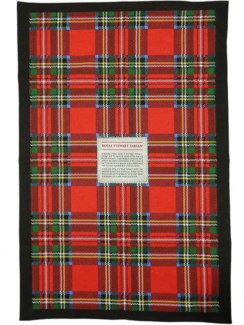 Pure Cotton Royal Stewart Tartan Tea Towel