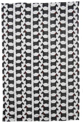 Pure Cotton Scottie Dog Repeat Tea Towel