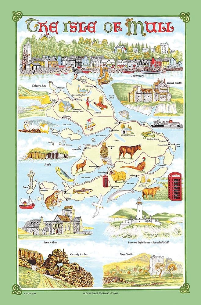 Pure Cotton The Isle of Mull Tea Towel