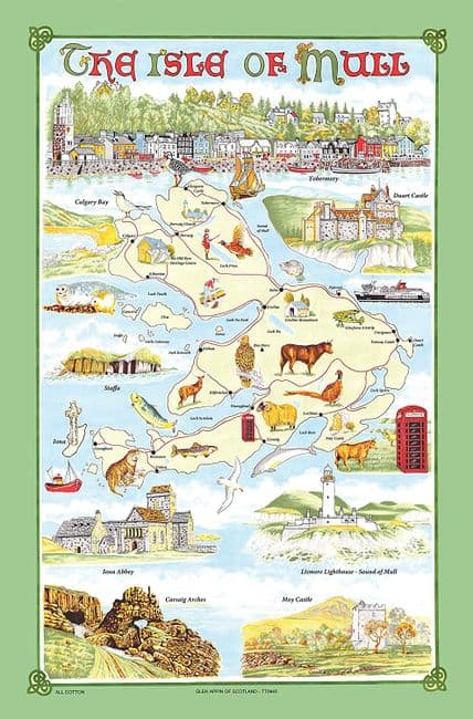 Pure Cotton The Isle of Mull Tea Towel