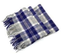 Pure Edinburgh Lambswool Bannockbane Silver Tartan Scarf