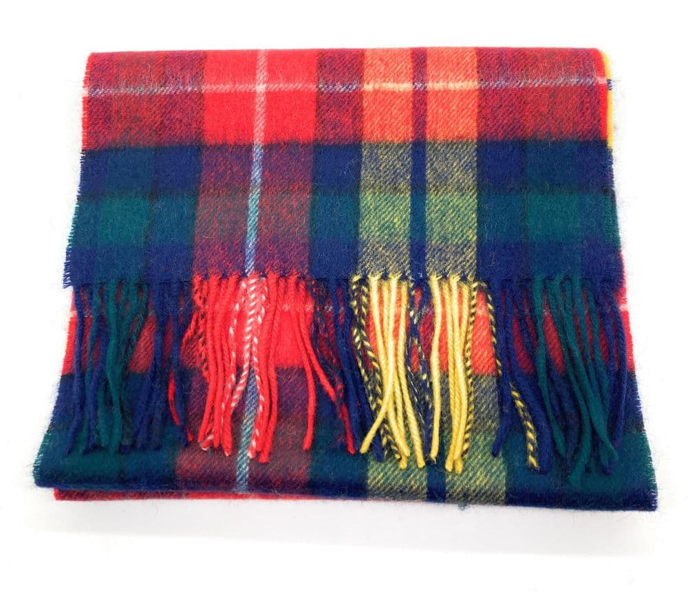 Pure Edinburgh Lambswool Buchanan Modern Tartan Scarf