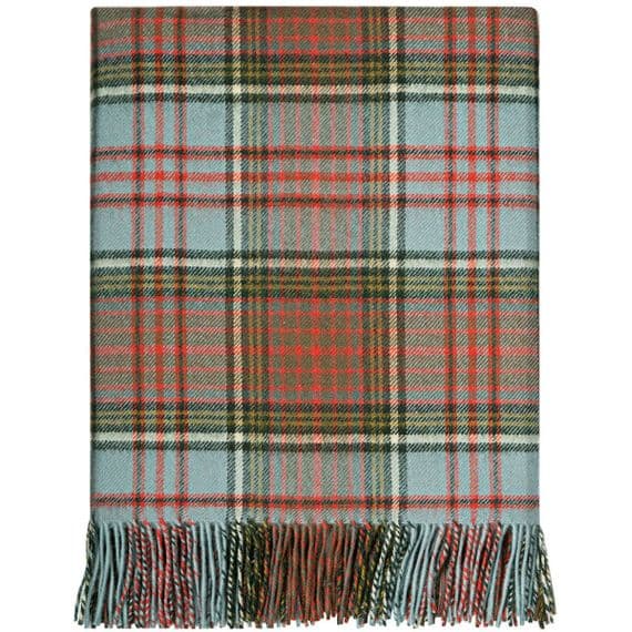 Anderson Weathered Tartan Lambswool Rug | Scottish Blanket