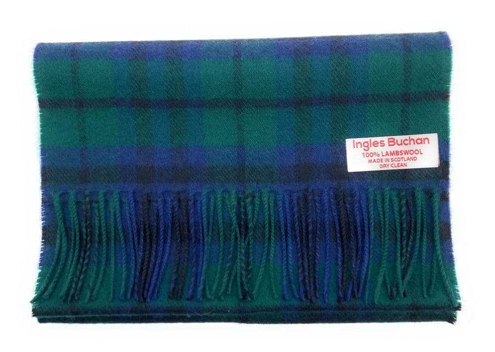 Pure Lambswool Austin Modern Tartan Scarf - Made in Scotland