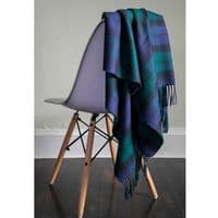 Black Watch Tartan Lambswool Rug | Scottish Blanket