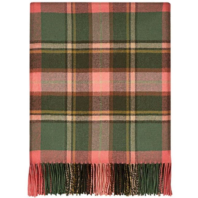 Pure Lambswool Bruce of Kinnaird Antique Tartan Rug/Blanket - Made in Scotland