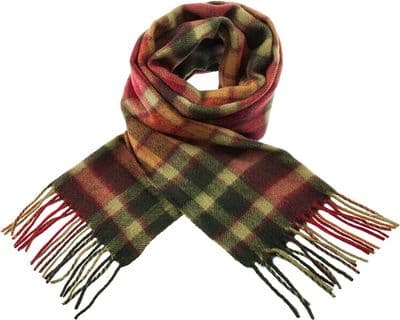 Pure Lambswool Buchanan Autumn Tartan Scarf | Made in Scotland