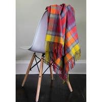 Buchanan Berry Tartan Lambswool Rug | Scottish Blanket