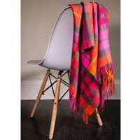 Buchanan Rose Tartan Lambswool Rug | Scottish Blanket