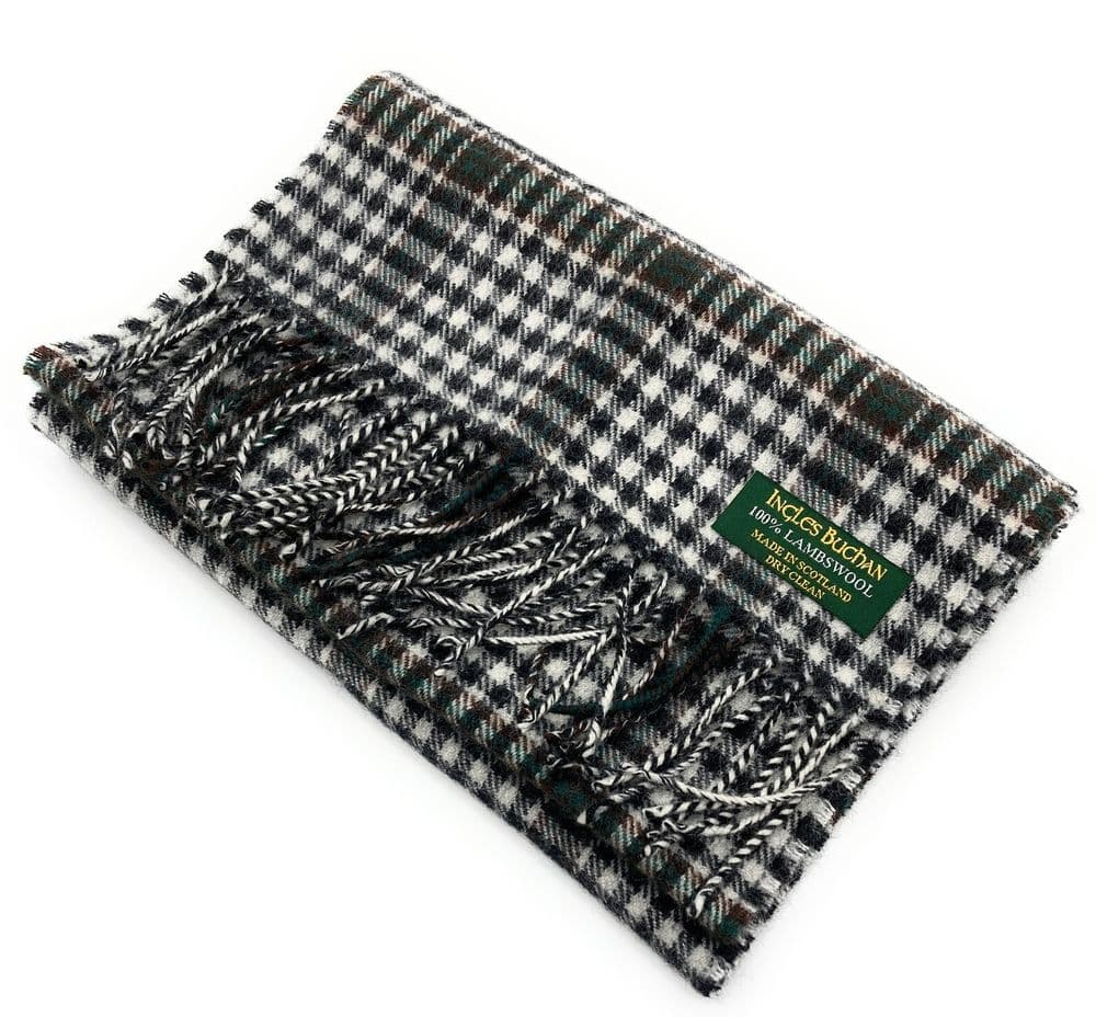 Pure Lambswool Burns Check Tartan Scarf - Made in Scotland