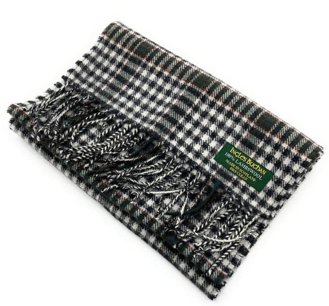 Pure Lambswool Burns Check Tartan Scarf - Made in Scotland
