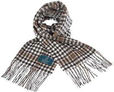 Pure Lambswool Burns Check Tartan Unisex Scarf | Made in Scotland