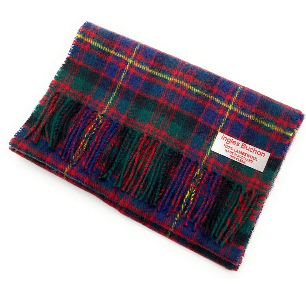 Pure Lambswool Cameron of Erracht Tartan Scarf - Made in Scotland