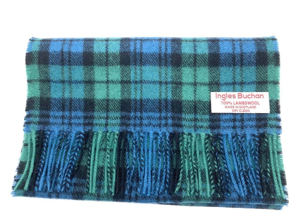 Pure Lambswool Campbell Ancient Tartan Scarf - Made in Scotland