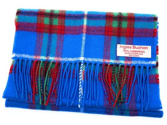Pure Lambswool City of Edinburgh Tartan Scarf -  Made in Scotland