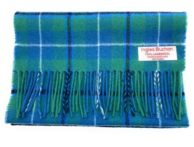 Pure Lambswool Douglas Ancient Tartan Scarf Made in Scotland