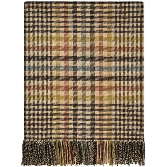 Forth Antique Glen Check Lambswool Rug | Scottish Blanket