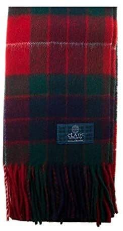 Fraser Red Pure Lambswool Scottish Tartan Clan Scarf