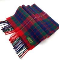 Fraser Red Pure Lambswool Scottish Tartan Scarf
