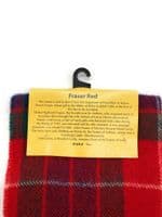 Fraser Red Pure Lambswool Scottish Tartan Scarf