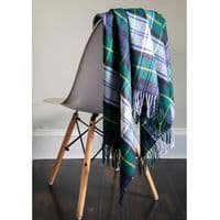 Gordon Dress Modern Tartan Lambswool Rug | Scottish Blanket