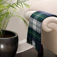 Gordon Dress Modern Tartan Lambswool Rug | Scottish Blanket