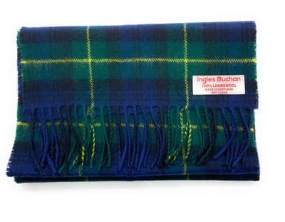Pure Lambswool Gordon Tartan Scarf by Ingles Buchan | Made in Scotland