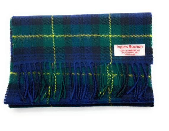 Gordon Pure Lambswool Scottish Tartan Scarf