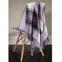 Graphite Tartan Lambswool Rug | Scottish Blanket