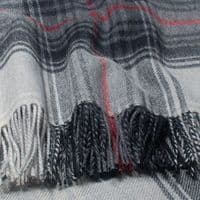 Graphite Tartan Lambswool Rug | Scottish Blanket