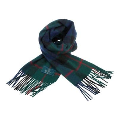 Pure Lambswool Gunn Modern Tartan Clan Scarf | Scottish Tartan