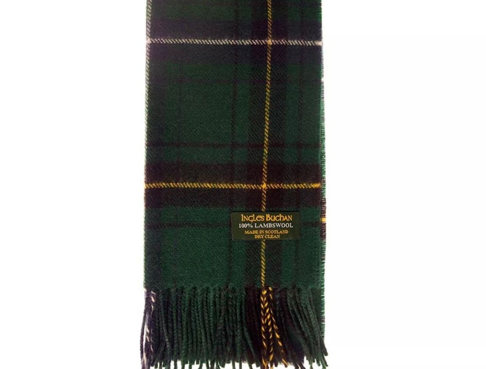 Pure Lambswool Henderson Tartan Scarf By Ingles Buchan of Scotland