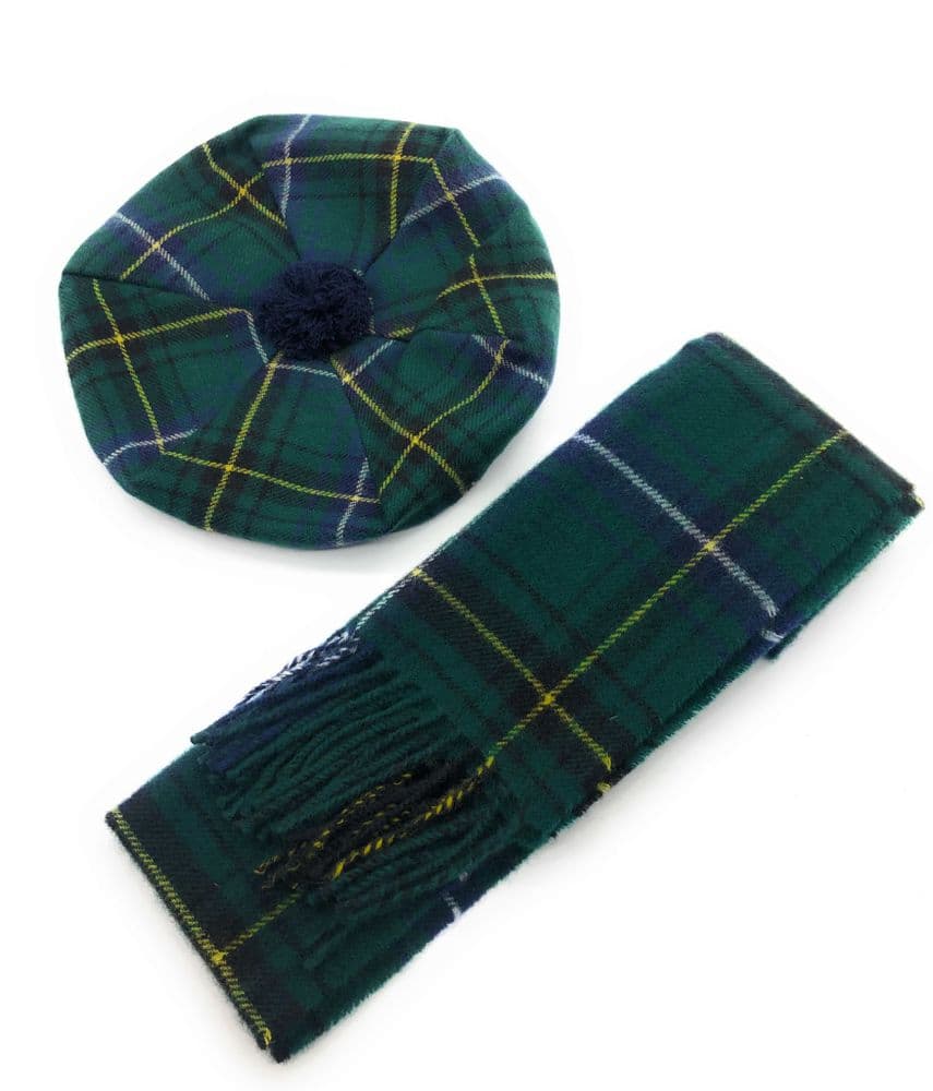 Pure Lambswool Henderson Tartan Tam & Scarf Set - Made in Scotland