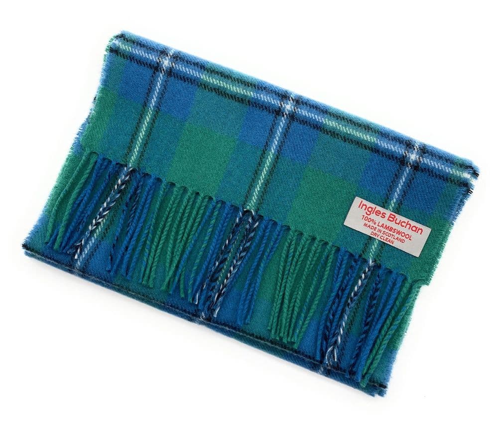 Pure Lambswool Irvine Tartan Scarf By Ingles Buchan of Scotland