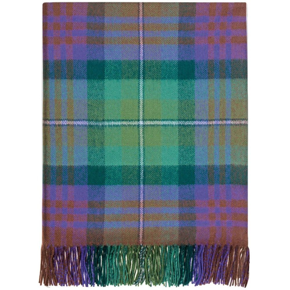 Pure Lambswool Isle of Skye Tartan Rug/Blanket - Made in Scotland