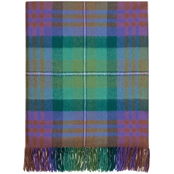 Isle of Skye Tartan Lambswool Rug | Scottish Blanket