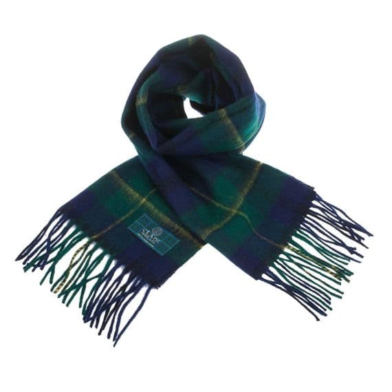 Johnstone Modern Tartan Lambswool Scarf | Highland Tweed
