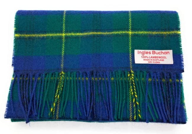 Pure Lambswool Johnstone Tartan Scarf - Made in Scotland